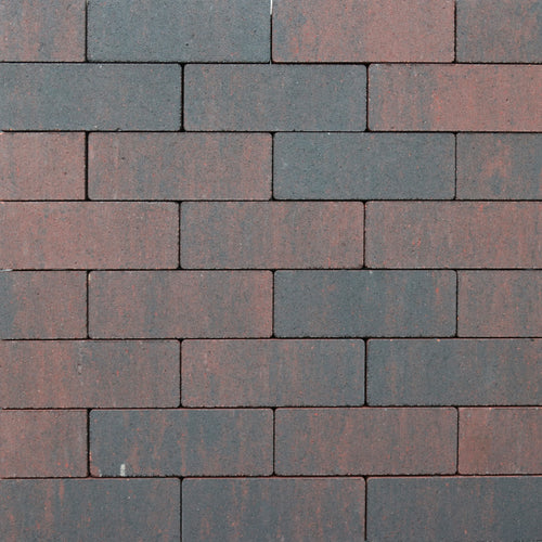 Strackstone Crown GRN+ Dikformaat vlak wijnrood/antraciet genuanceerd KOMO PL2 8x7x21cm