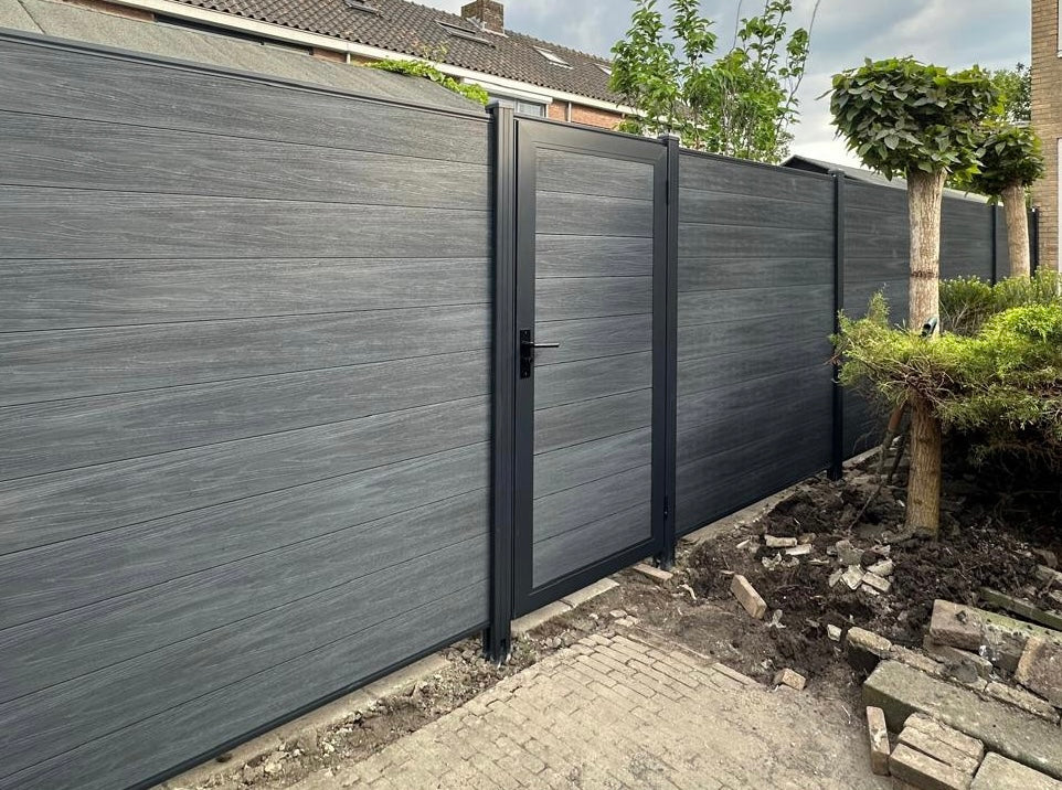 Composiet schutting Zwart