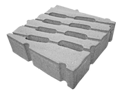 Grasbetontegel type M (meander) rondom hol-dol verbinding K85910 BK25 40x40x12cm