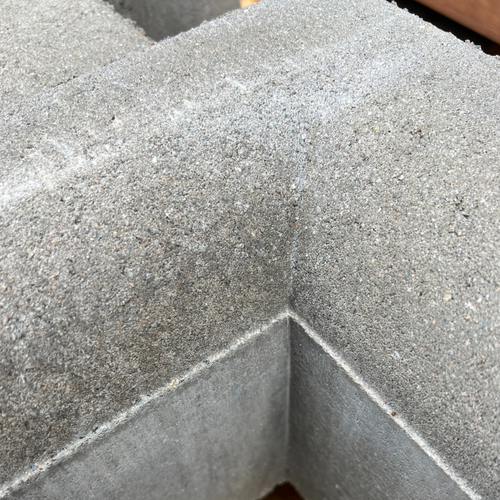 Hoekstuk opsluitband 13/15x25cm 90° inwendig grijs