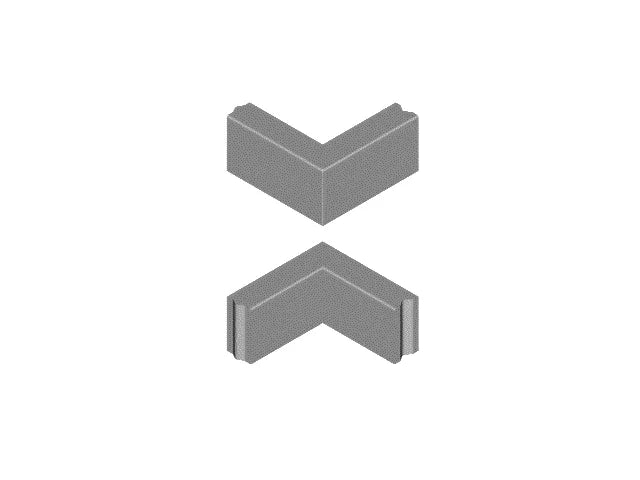 Hoekstuk 10x20 90° grijs Tuinvisie opsluitband