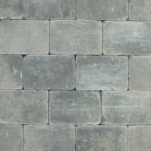 Trommelsteen grijs/zwart genuanceerd 30x20x6cm
