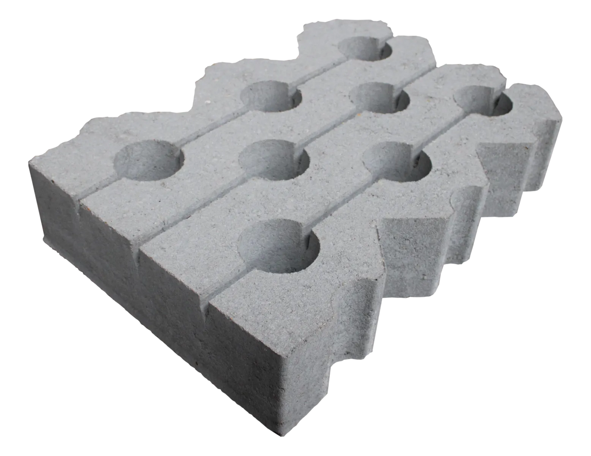 Grasbetontegel type K 40x60x12(40 cm. zijde vlak + bovenzijde vlak) K85912 klasse B BK15 GRN+ 60x40x12cm