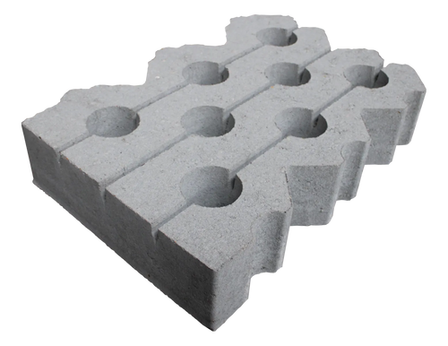 Grasbetontegel type K (40 cm. zijde vlak + bovenzijde vlak) K85912 klasse B BK15 GRN+ 60x40x12cm
