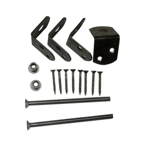 Uni-beslag set zwart+schroeven