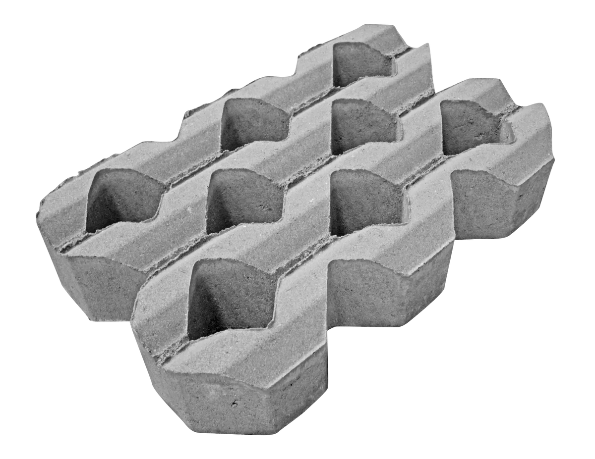 Grasbetontegel type A 40x60x12 BK15 vierkante gaten 60x40x12cm