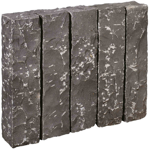 Palissade Vietn. basalt 2.0, zwart, 50x12x12 cm