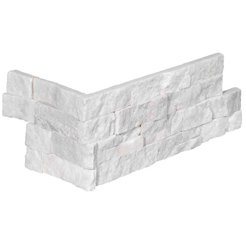 Stone Panels Snow White Marble 60x15x1,5-2,5 cm