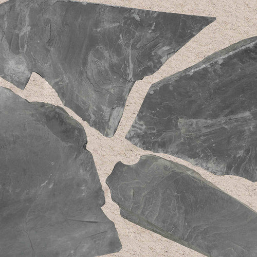 Flagstones Ultra black, ca. 2-3 cm dik