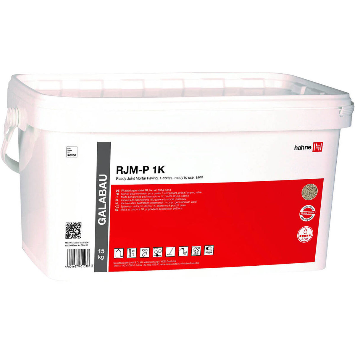 Hahne RJM-P Ready grove voegmortel - Steengrijs