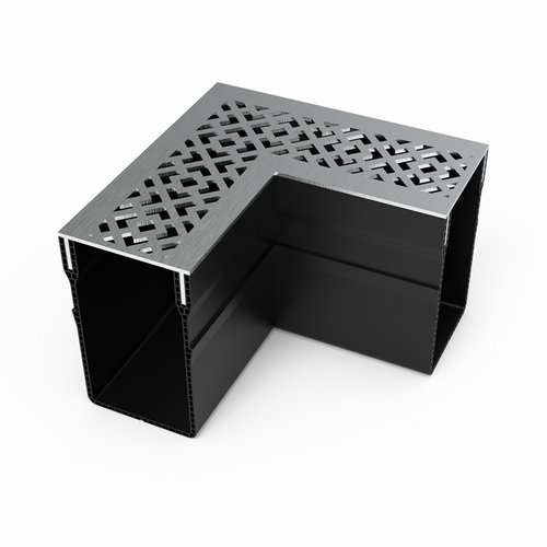 Gardendrain Corner RVS-Inox Diamond Line 65/100 mm