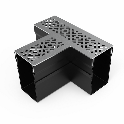 Gardendrain TEE Section RVS-Inox Diamond Line