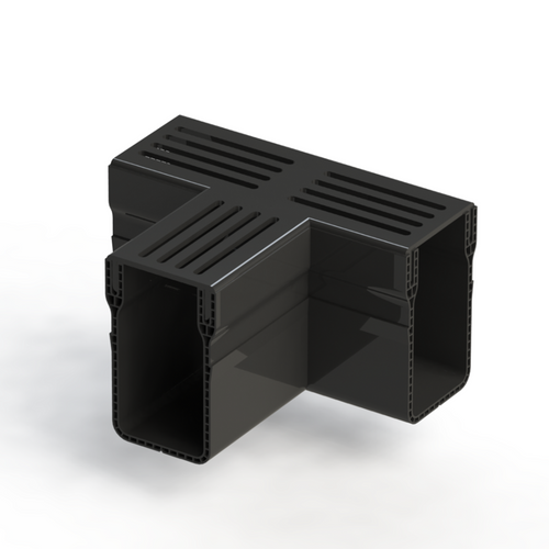 Gardendrain TEE Section Premium Black 65/100 mm