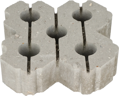 Grasbetontegel type W (rondom hol-dol + bovenzijde vlak) K85911 BK25 40x40x12cm