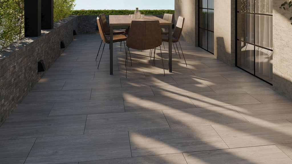 Cerasun woodlook grey wash 40x80x4cm