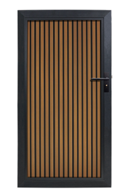 Composiet Tuindeur Rhombus Teak Verticaal