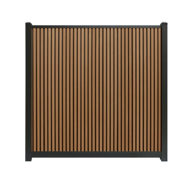 Composiet schutting Rhombus Teak Verticaal
