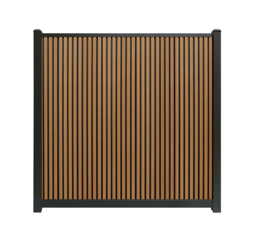 Composiet schutting Rhombus Teak Verticaal