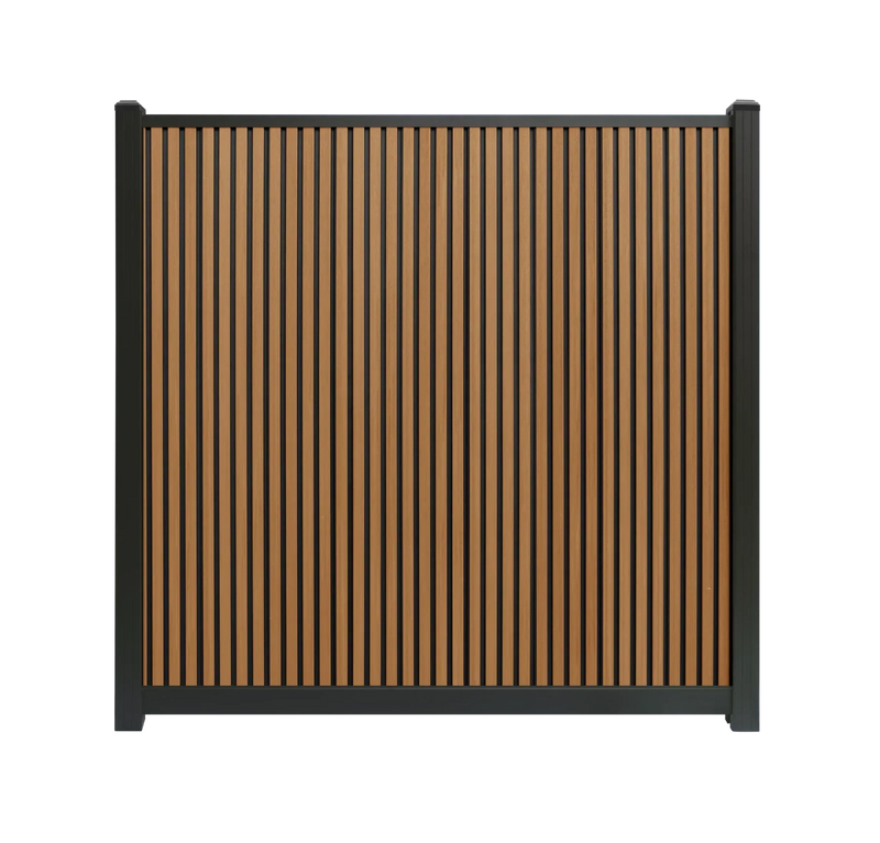 Composiet schutting Rhombus Teak Verticaal