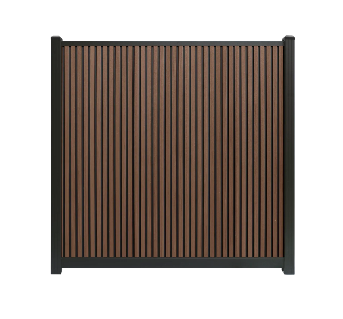 Composiet schutting Rhombus Walnoot Verticaal Highlander composiet schuttingen