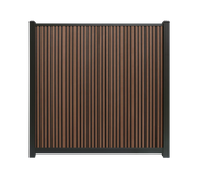 Composiet schutting Rhombus Walnoot Verticaal