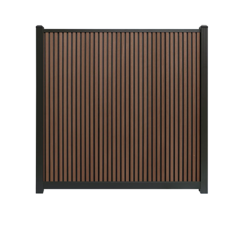 Composiet schutting Rhombus Walnoot Verticaal