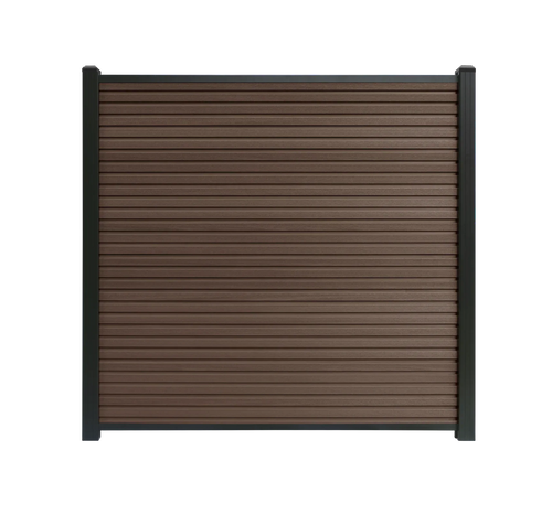 Composiet schutting Rhombus Walnoot