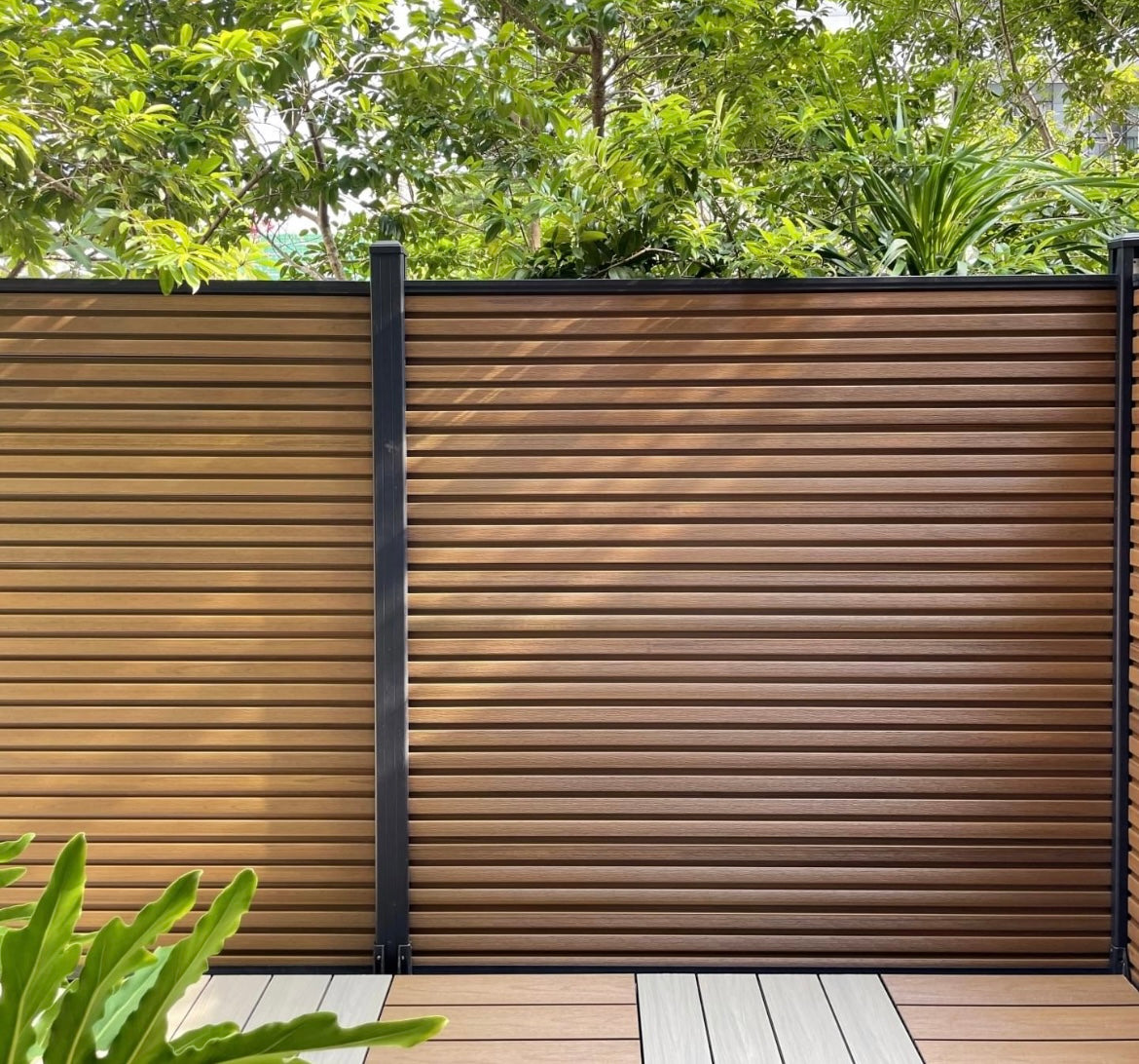 Composiet schutting Rhombus Teak