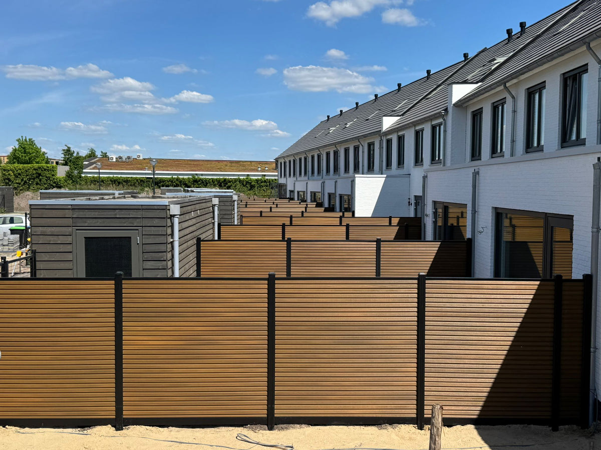 Composiet schutting Rhombus Teak