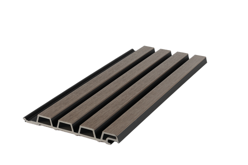 Composiet gevelbekleding Rhombus Walnoot/Zwart
