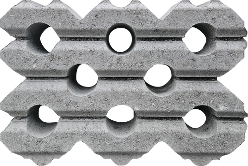 Grasbetontegel type G GRIJS 03 (rondom hol-dol) K85912 vormklasse B BK25 GRN+ 60x40x12cm