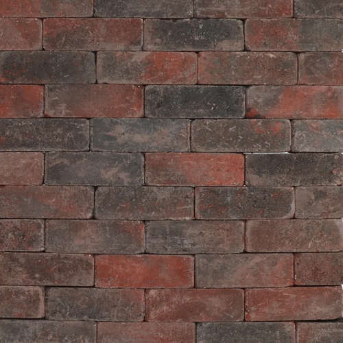 Tambour rood/zwart 7x7x21cm