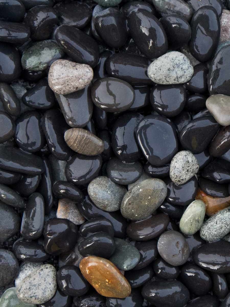 Beach pebbles zwart 5/8mm