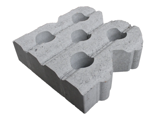 Grasbetontegel type L (40 cm. zijde vlak) K85912 BK25 GRN+ 40x40x12cm
