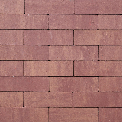 Strackstone Crown GRN+ Dikformaat vlak wijnrood/oker genuanceerd KOMO PL2 8x7x21cm