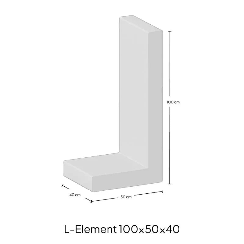 L-Element 40x100x50cm Grijs