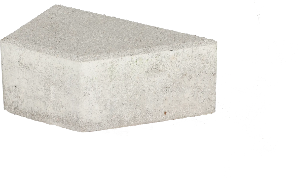 Ecotop Base Kepersteen 8cm tbv 21x10,5 normaal facet grijs PL3 17,5x10,5x8cm Grijs