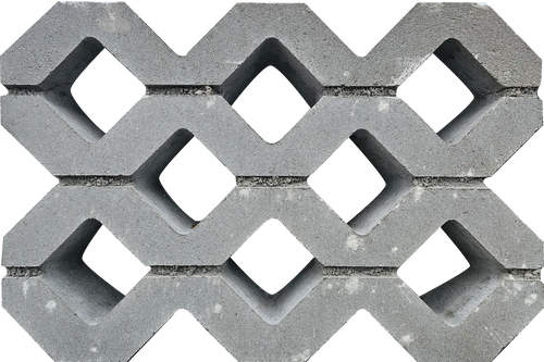 Grasbetontegel type F (bovenzijde vlak) BK5 vierkante gaten 60x40x10cm